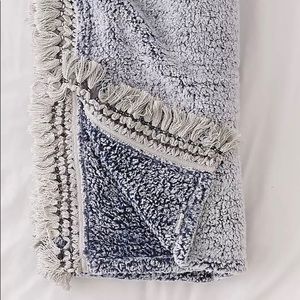 Amped Fleece Fringe Trim Throw Blanket